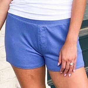 PJ Salvage S Blue Elastic Waist Sleep Lounge Bottoms Pajama Shorts NWT B44